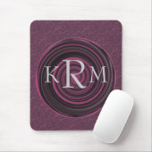 Mit Monogramm Initialen Plum Wirbel Mousepad (Mit Mouse)
