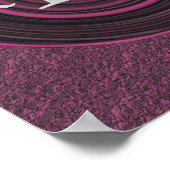 Mit Monogramm Initialen Plum Wirbel Poster (Ecke)
