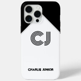 Mit Monogramm Initialen Schwarzweiß-Retro Case-Mate iPhone Hülle