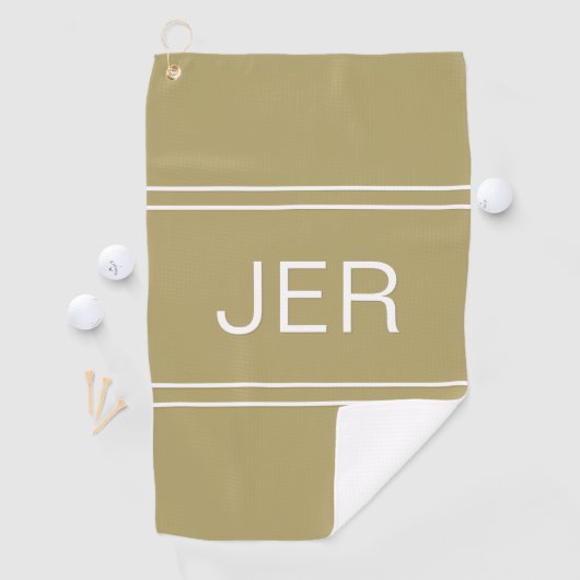 Mit Monogramm Initialen Stilvoll Golfer Modernes G Golfhandtuch (Insitu)