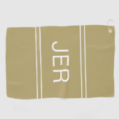 Mit Monogramm Initialen Stilvoll Golfer Modernes G Golfhandtuch (Horizontal)