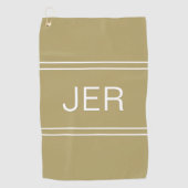 Mit Monogramm Initialen Stilvoll Golfer Modernes G Golfhandtuch (Vorderseite)