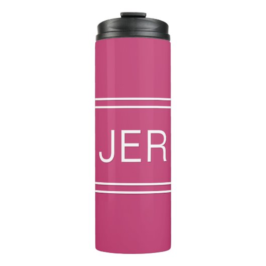 Mit Monogramm Initialen Trinkbehälter Chic Girly H Thermosbecher (Vorderseite)
