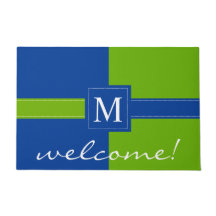 Mit Monogramm Initialen-Willkommen