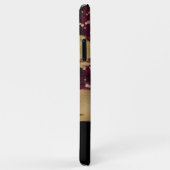 Mit Monogramm Initials Black Burgundy Gold Case-Mate iPhone Hülle (Hinten/Rechts)