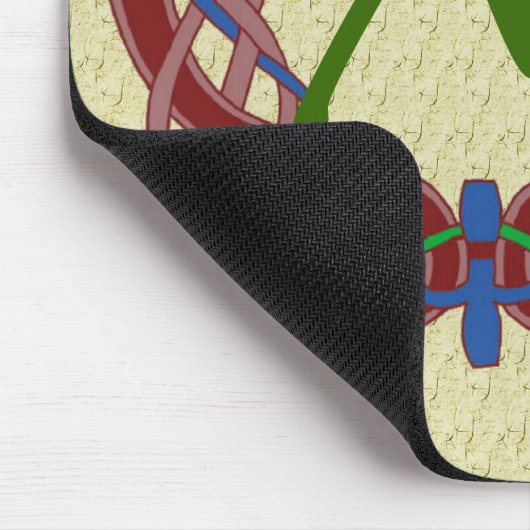 mit Monogramm Initials keltisches Design Mousepad (Ecke)