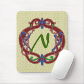 mit Monogramm Initials keltisches Design Mousepad (Mit Mouse)