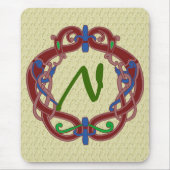 mit Monogramm Initials keltisches Design Mousepad (Vorne)
