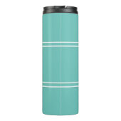 Mit Monogramm Initials Light Aquamarin Travel Trin Thermosbecher (Rückseite)