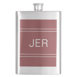 Mit Monogramm Initials Personalisiert Drink Trendy Flachmann