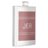 Mit Monogramm Initials Personalisiert Drink Trendy Flachmann (Rechts)