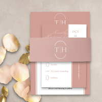 Mit Monogramm Initials Rose Gold Wedding