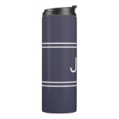Mit Monogramm Initials Stilvolle Travel Trinkbehäl Thermosbecher (Nach links gedreht)