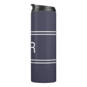 Mit Monogramm Initials Stilvolle Travel Trinkbehäl Thermosbecher (Nach rechts gedreht)