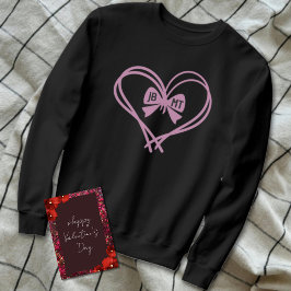 Mit Monogramm Initials Valentines Herz Sweatshirt