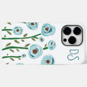 Mit Monogramm iPhone 14 Pro Max Gehäuse floral Case-Mate iPhone Hülle (Rückseite (Horizontal))