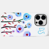 Mit Monogramm iPhone 14 Pro Max Gehäuse floral Case-Mate iPhone Hülle (Rückseite (Horizontal))