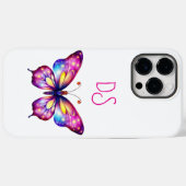 Mit Monogramm iPhone 14 Pro Max Gehäuse Schmetterl Case-Mate iPhone Hülle (Rückseite (Horizontal))