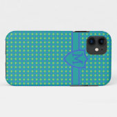 Mit Monogramm iPhone 5s Fall Green Polka Dot Case-Mate iPhone Hülle (Rückseite (Horizontal))