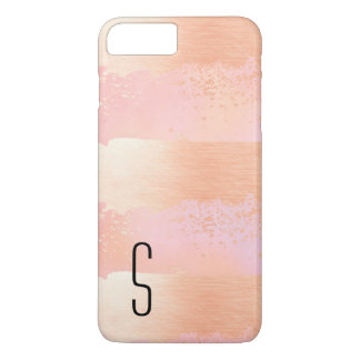 Mit Monogramm iPhone 7 Plus Fall mit Blush und Gol iPhone 8 Plus/7 Plus Hülle