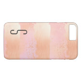Mit Monogramm iPhone 7 Plus Fall mit Blush und Gol Case-Mate iPhone Hülle (Rückseite (Horizontal))