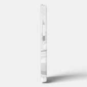 Mit Monogramm iPhone Case mit weißem Blumenwirl (Rückseite / Links)