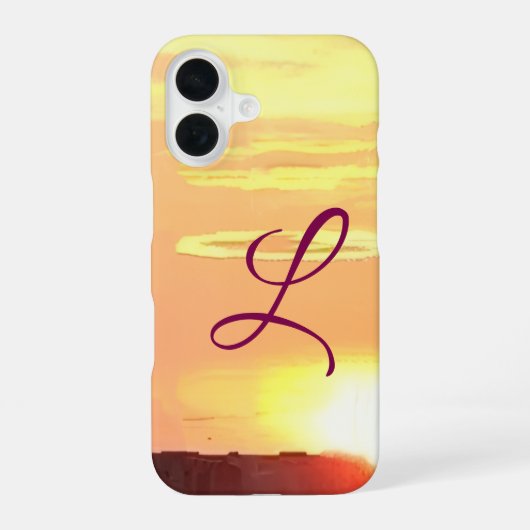 Mit Monogramm iPhone/iPad-Gehäuse iPhone 16 Hülle (Rückseite)