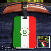 Mit Monogramm italienische Flagge