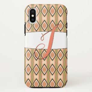 Mit Monogramm J-Phone-Case in Rosa und Grüntöne Case-Mate iPhone Hülle