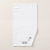 Mit Monogramm Jack Russell Terrier Dog Design Badhandtuch Set (Handtuch)