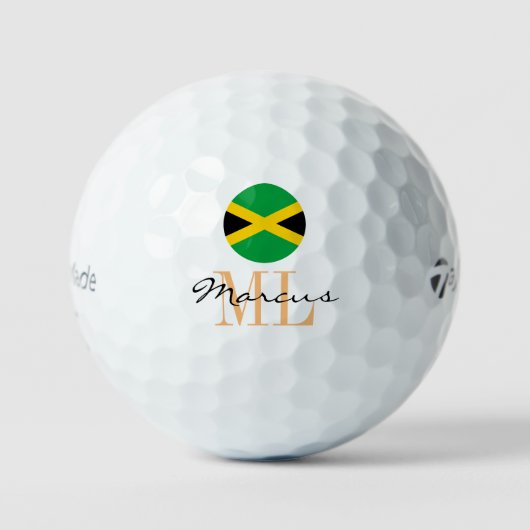 Mit Monogramm jamaikanische Flagge und Jamaika Gol Golfball (Vorderseite)