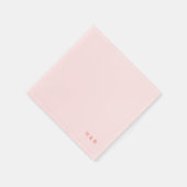 Mit Monogramm Junggeselinnen-Abschied in hellrosa Serviette (Ecke)