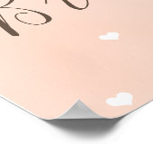 Mit Monogramm Kaffee-Cup-Brautparty Begrüßungszeic Poster (Ecke)