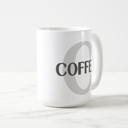 Mit Monogramm Kaffee Kaffeetasse (VorderseiteRechts)