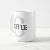 Mit Monogramm Kaffee Kaffeetasse (Vorderseite Links)