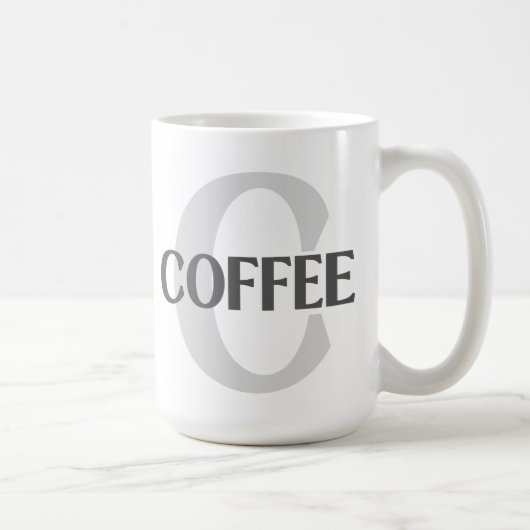 Mit Monogramm Kaffee Kaffeetasse (Rechts)
