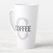 Mit Monogramm Kaffee Milchtasse (Linke Ecke)
