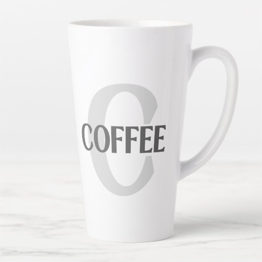 Mit Monogramm Kaffee Milchtasse (Rechts)