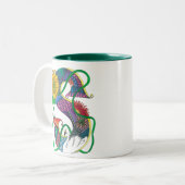 Mit Monogramm Kaffee-Tasse Zweifarbige Tasse (Vorderseite Links)