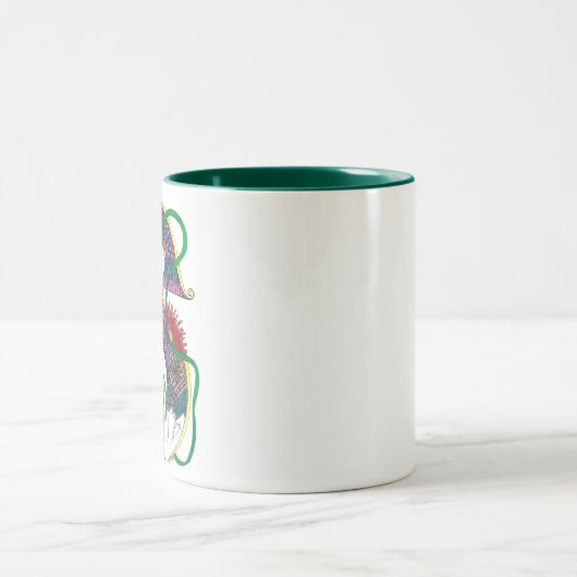 Mit Monogramm Kaffee-Tasse Zweifarbige Tasse (Mittel)