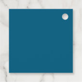 Mit Monogramm Kalligrafie Azure Blue Moderne Schli Geschenkanhänger (Rückseite)