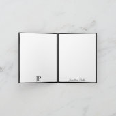 Mit Monogramm kalligraphierte Skriptvorlage (Innenseite)