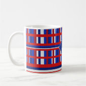 mit Monogramm Karierte Patriot Red White & Blue Kaffeetasse (Links)