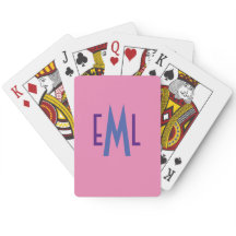 Mit Monogramm Karten für Bridge-Spieler