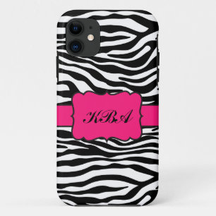 Mit Monogramm Kasten iPhone5 des Zebra-Streifens iPhone 11 Hülle