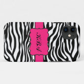Mit Monogramm Kasten iPhone5 des Zebra-Streifens Case-Mate iPhone Hülle (Rückseite (Horizontal))