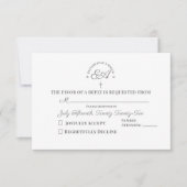 Mit Monogramm katholisch RSVP Karte (Vorderseite)