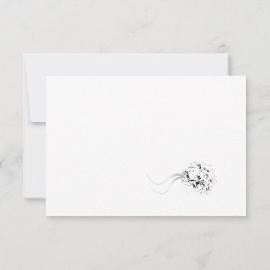 Mit Monogramm katholisch RSVP Karte (Rückseite)