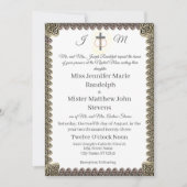 Mit Monogramm katholische Hochzeit Einladung (Vorderseite)