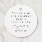 Mit Monogramm katholische Hochzeit Geschenkanhänger (Rückseite)